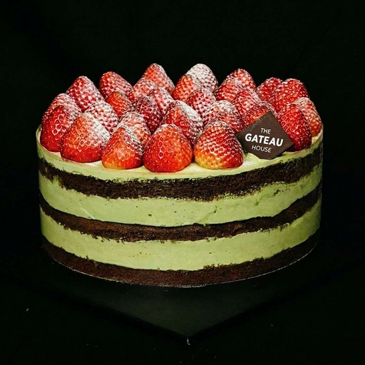 Strawberry & Matcha Fresh Cream Cake